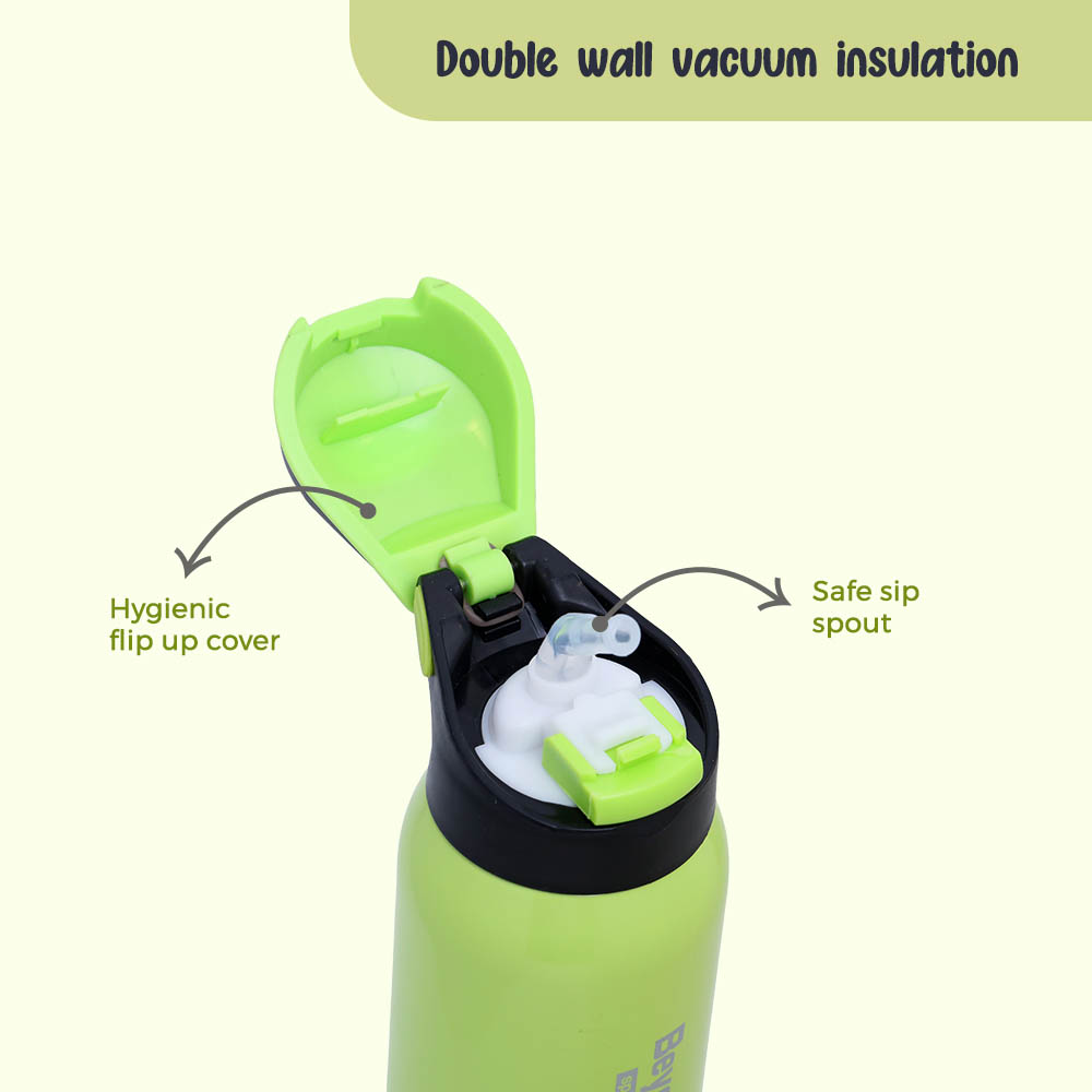 Eazy kids - Insulated School Water Bottle - Green, 500ml