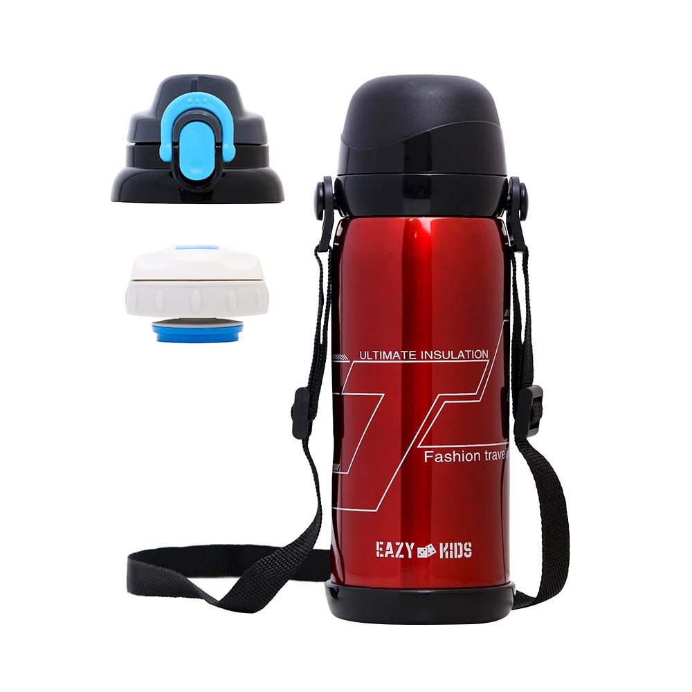 Eazy kids - Insulated School Water Bottle - Red, 800ml