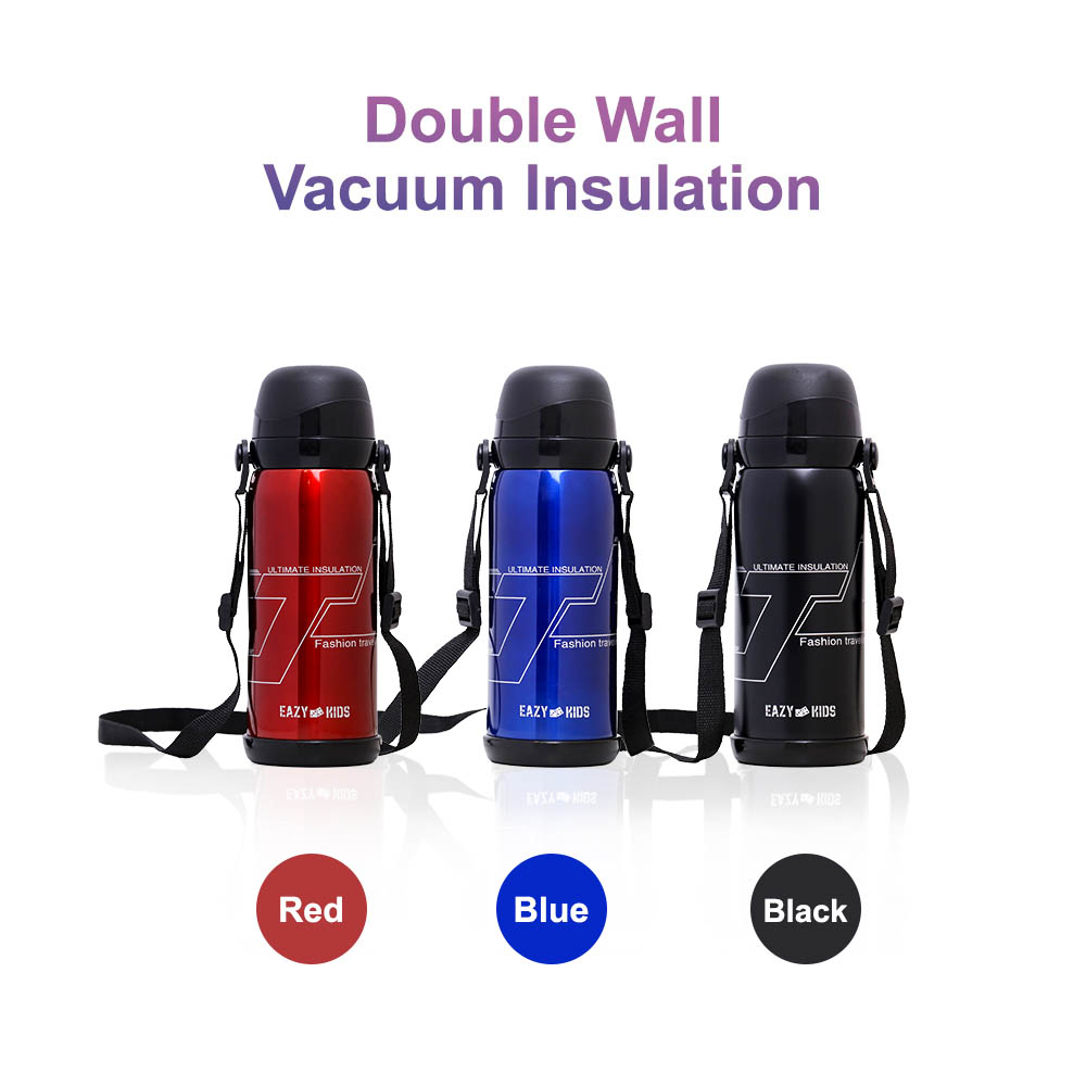Eazy kids - Insulated School Water Bottle - Red, 800ml