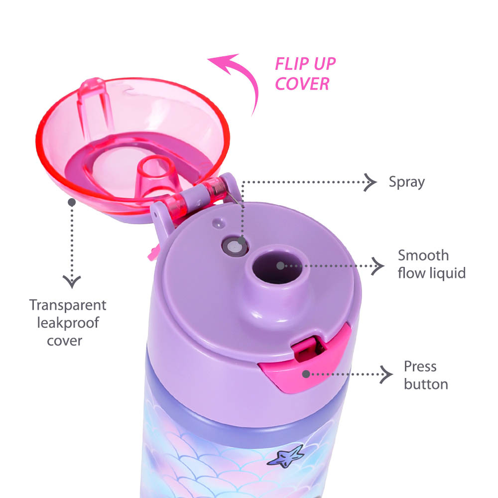 Eazy kids - Insulated SS Water Bottle with Spray Mermaid - 640ml