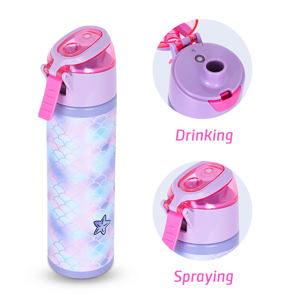 Eazy kids - Insulated SS Water Bottle with Spray Mermaid - 640ml