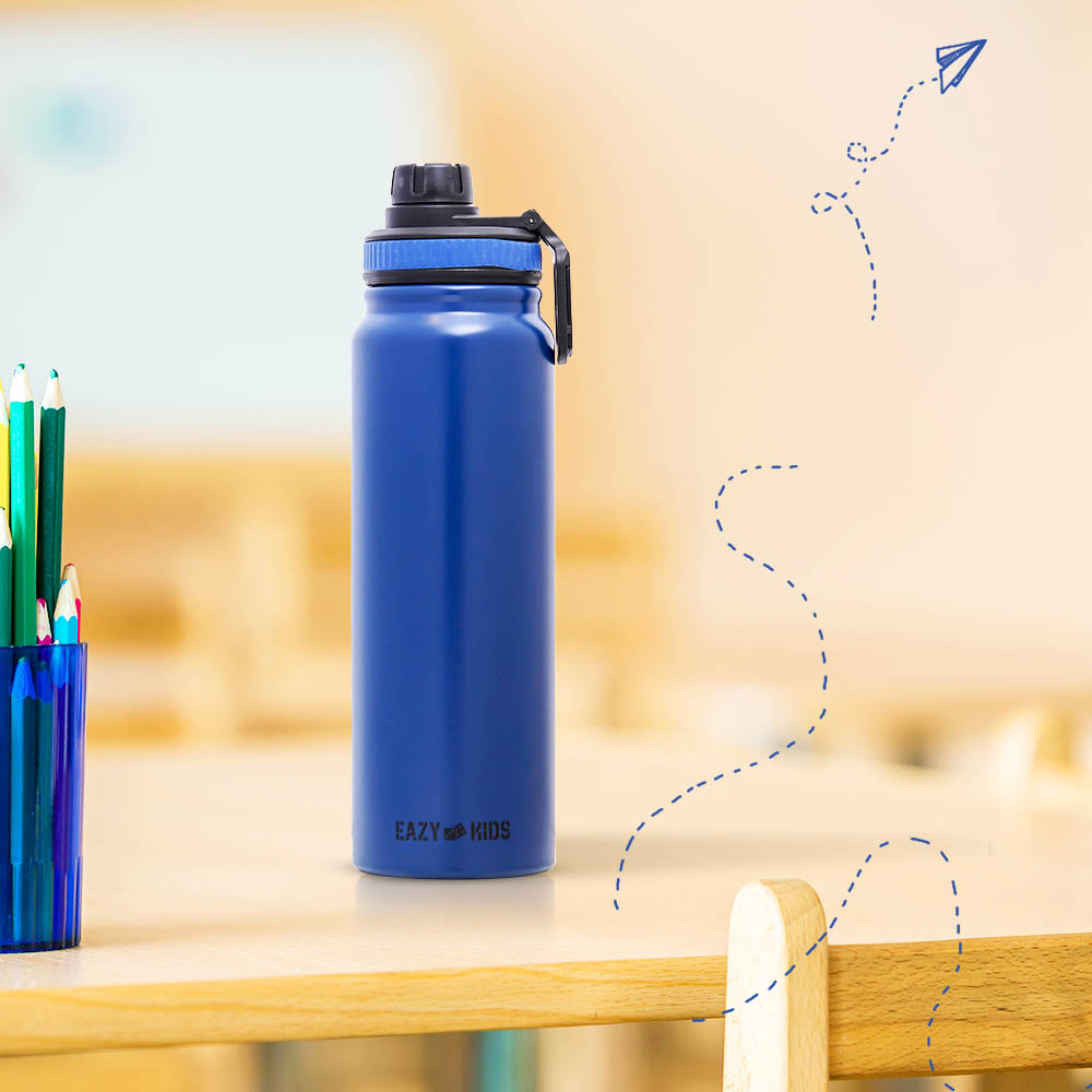 Eazy kids - Insulated Tracking Water Bottle - Blue, 800ml