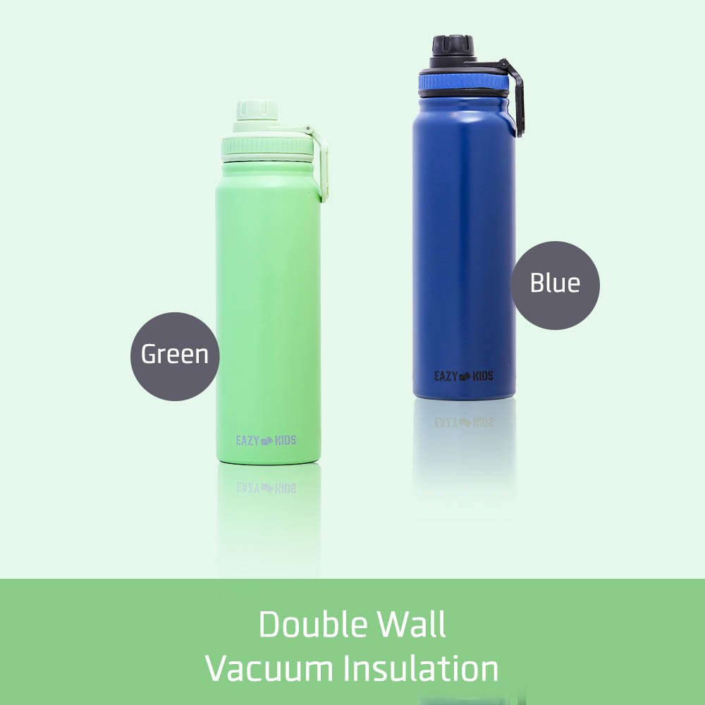 Eazy kids - Insulated Tracking Water Bottle - Green, 800ml