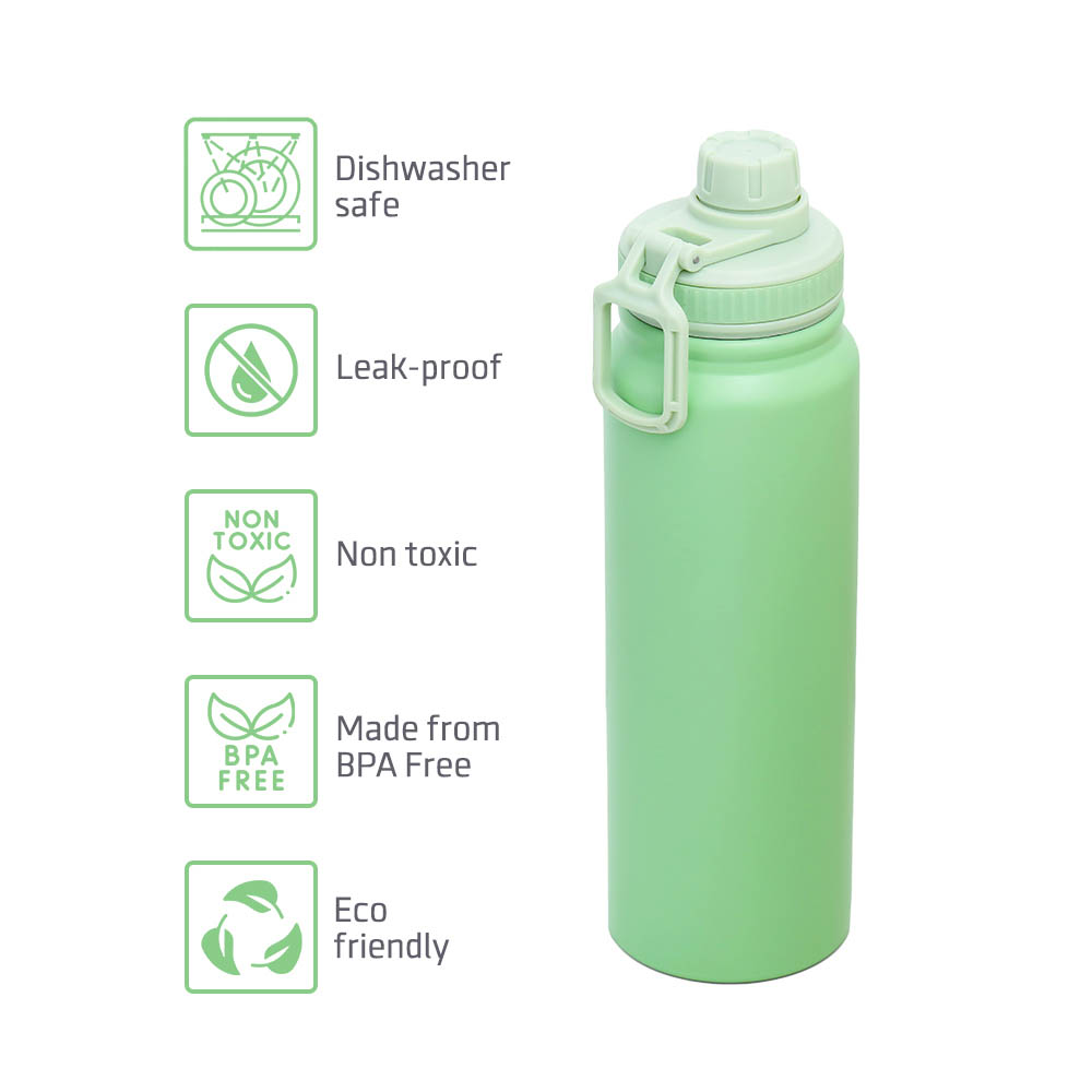 Eazy kids - Insulated Tracking Water Bottle - Green, 800ml