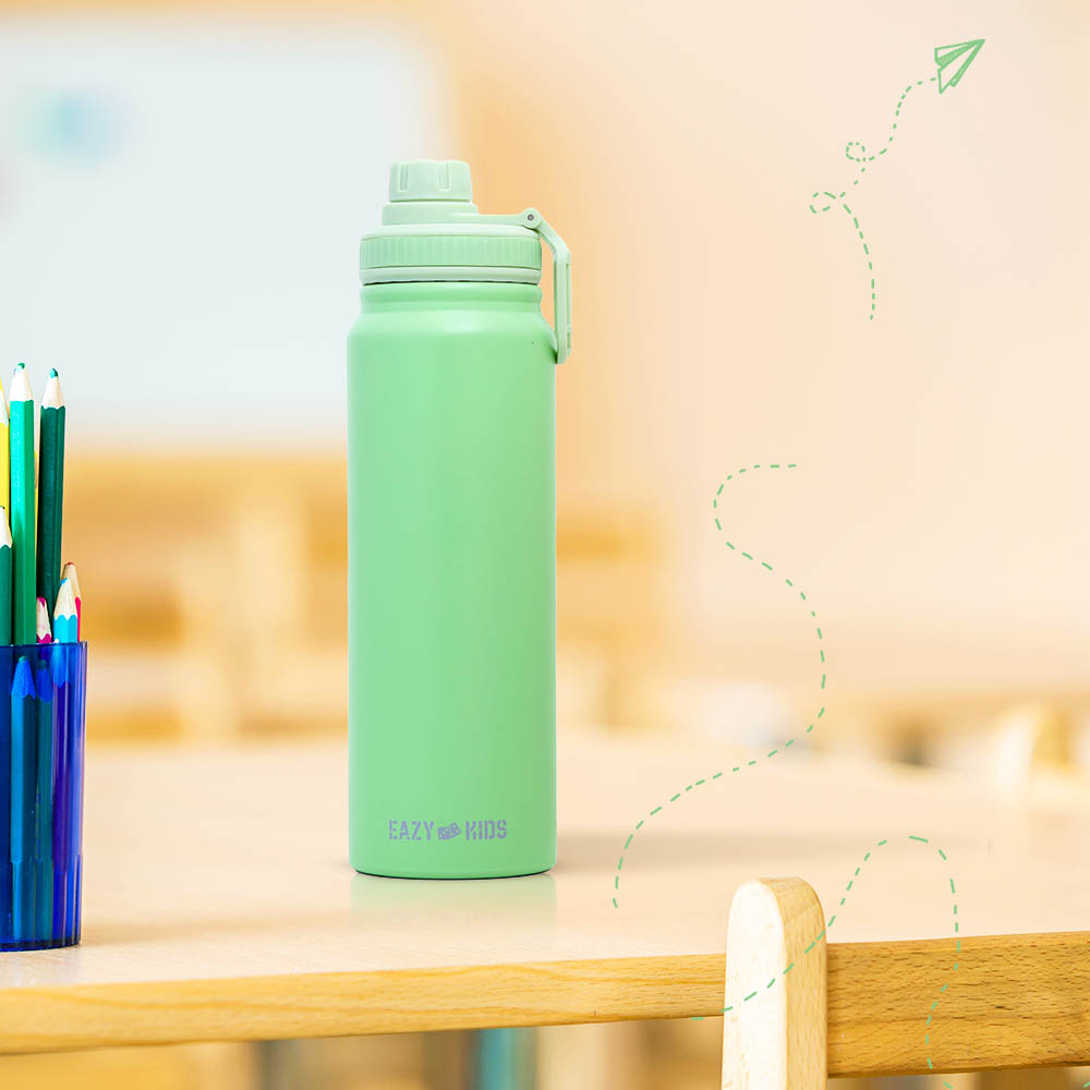 Eazy kids - Insulated Tracking Water Bottle - Green, 800ml