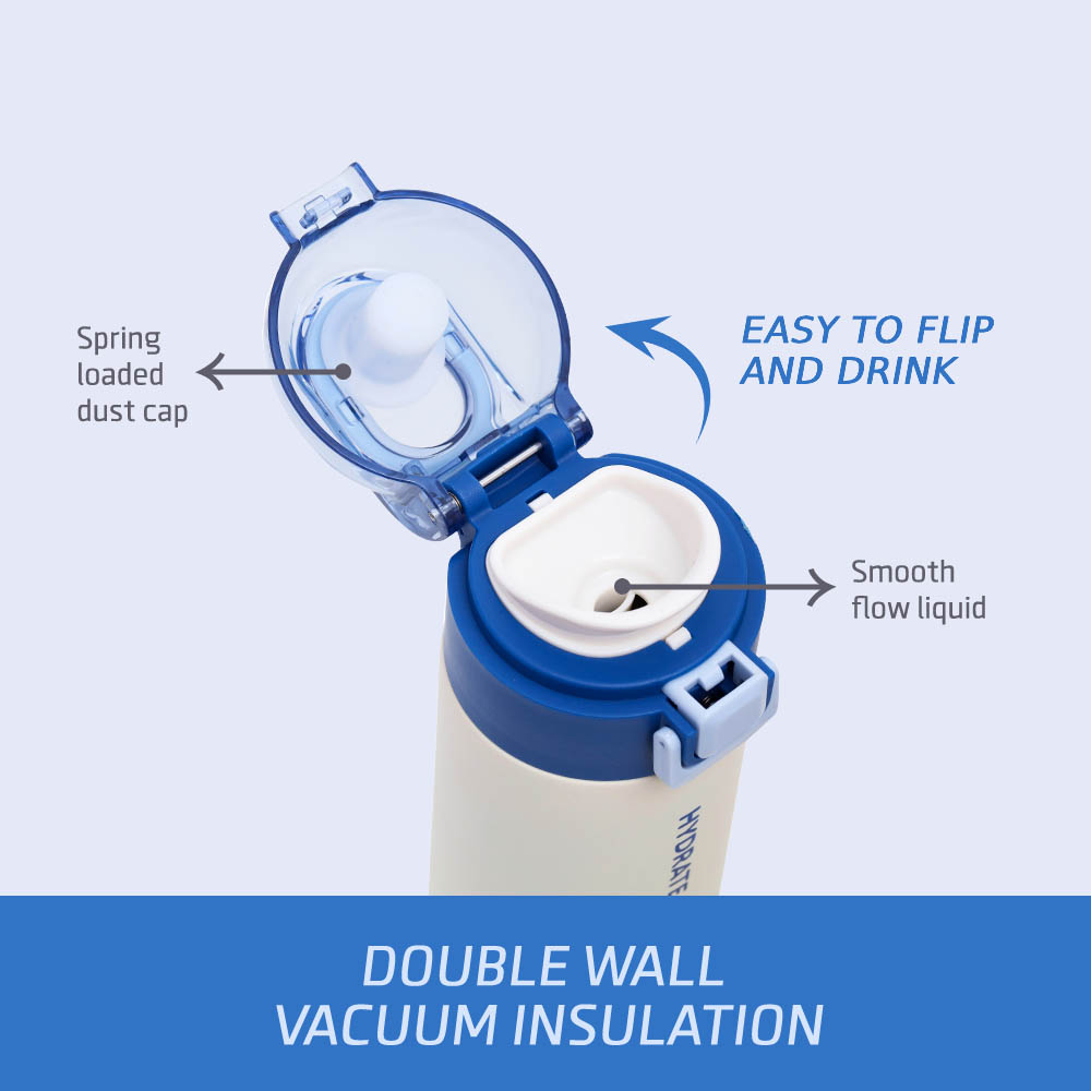 Eazy kids - Insulated Travel Water Bottle - Blue, 550ml
