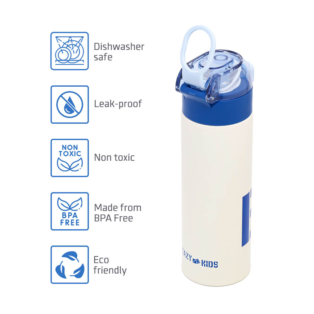 Eazy kids - Insulated Travel Water Bottle - Blue, 550ml