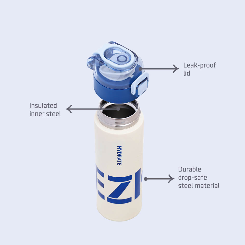 Eazy kids - Insulated Travel Water Bottle - Blue, 550ml