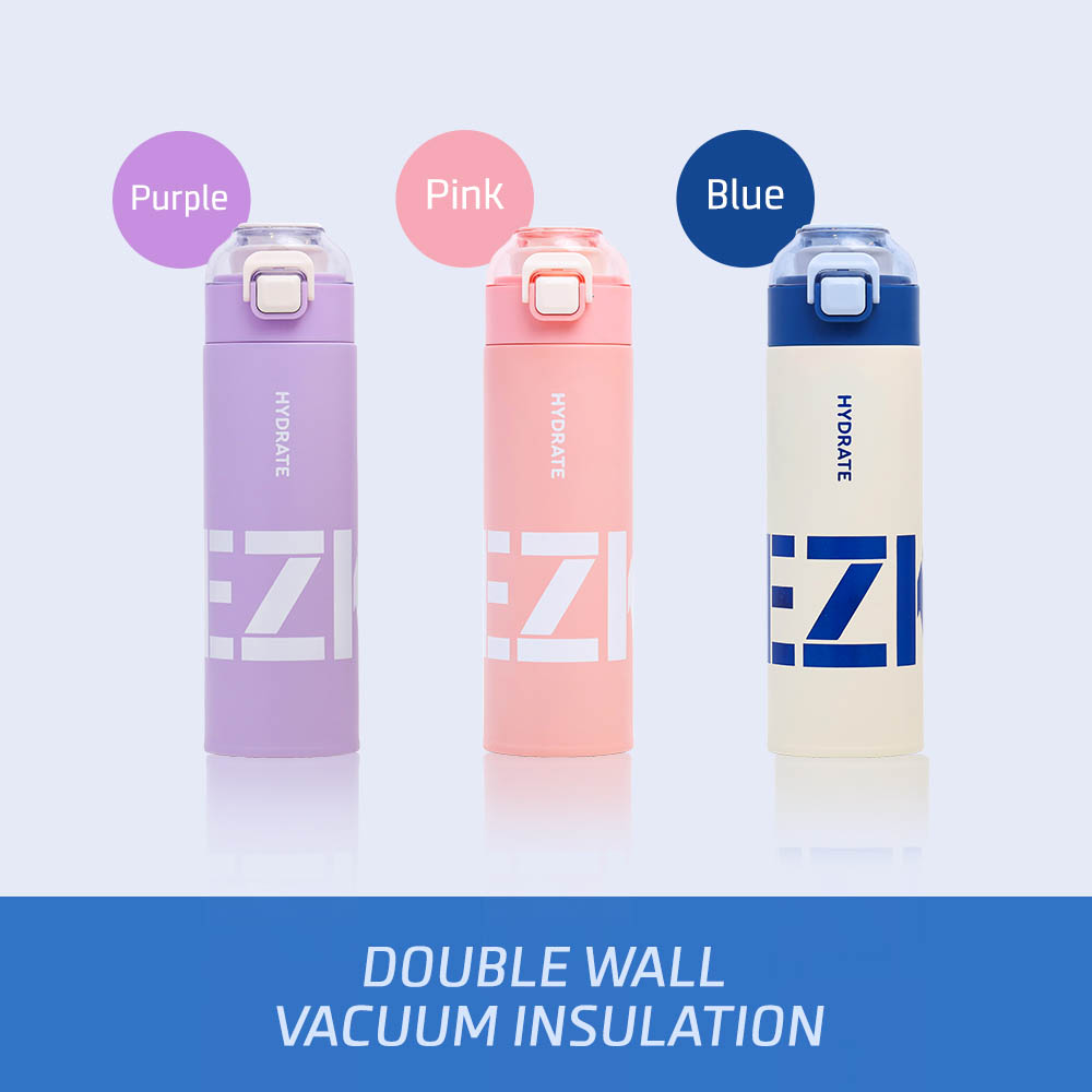 Eazy kids - Insulated Travel Water Bottle - Blue, 550ml