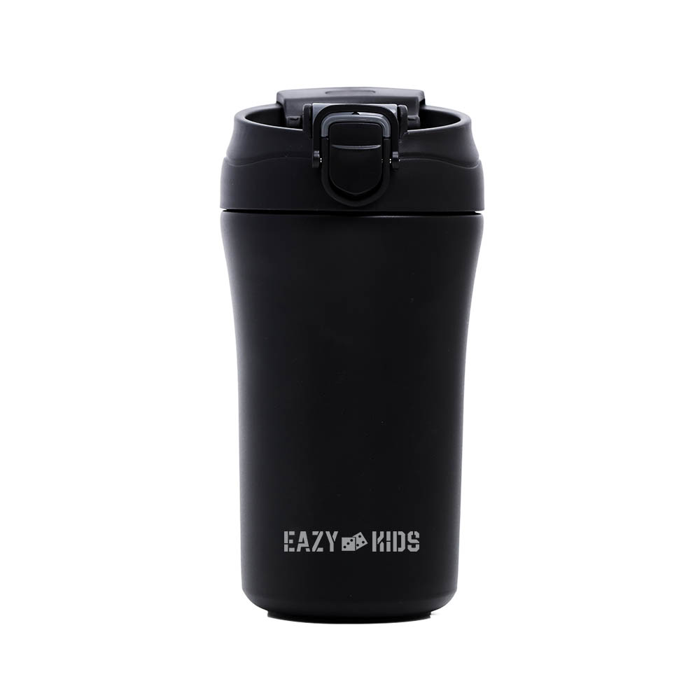 Eazy kids - Insulated Tumbler Water Bottle - Black, 400ml