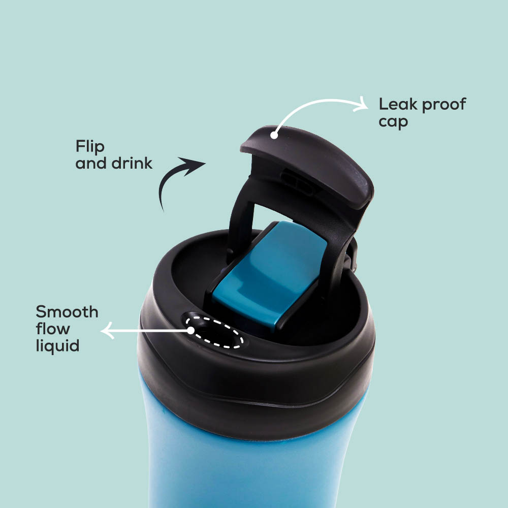 Eazy kids - Insulated Tumbler Water Bottle - Blue, 400ml
