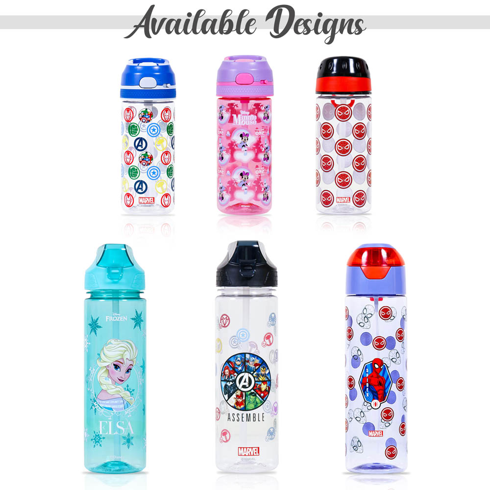 Eazy kids - Marvel Spider - Man Tritan Water Bottle with Carry handle - Black Red(420ml)