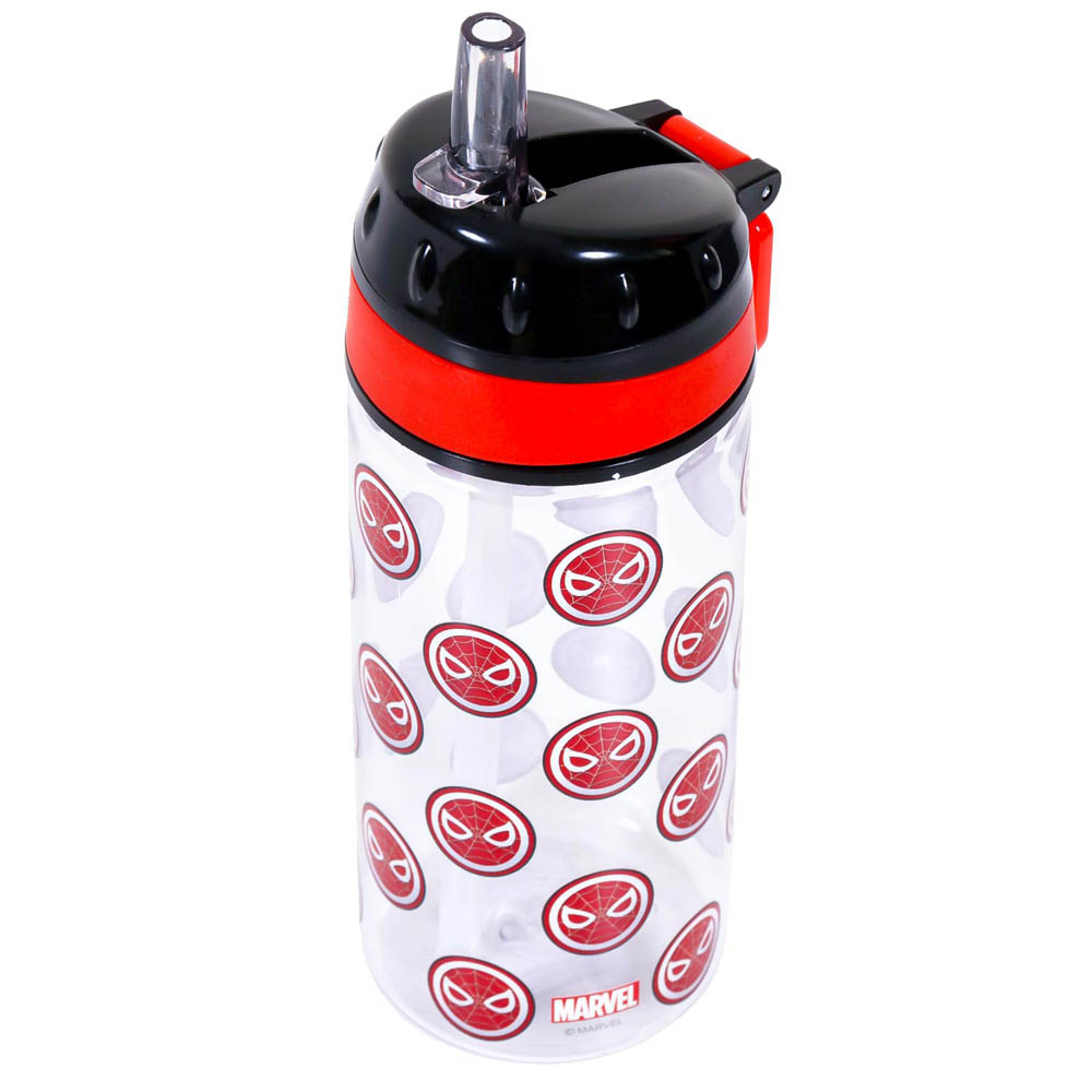 Eazy kids - Marvel Spider - Man Tritan Water Bottle with Carry handle - Black Red(420ml)