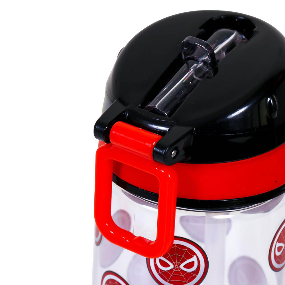 Eazy kids - Marvel Spider - Man Tritan Water Bottle with Carry handle - Black Red(420ml)