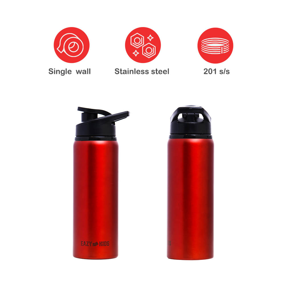 Eazy kids - Stainless Steel Sports Water Bottle - Red, 700ml
