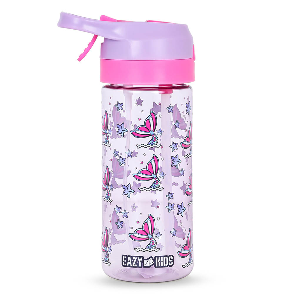 Eazy kids - Tritan Water Bottle with Spray Mermaid Pink, 420ml