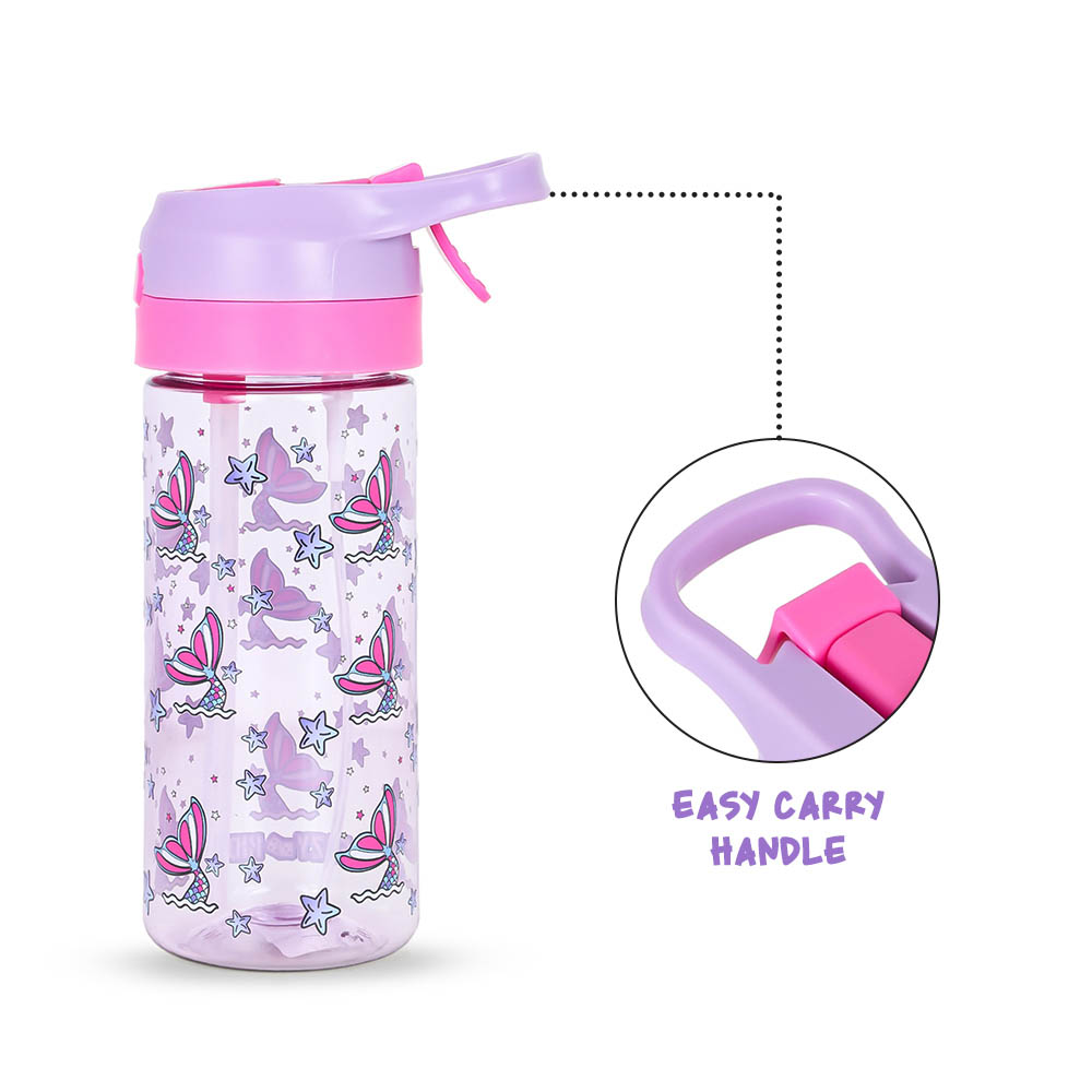 Eazy kids - Tritan Water Bottle with Spray Mermaid Pink, 420ml