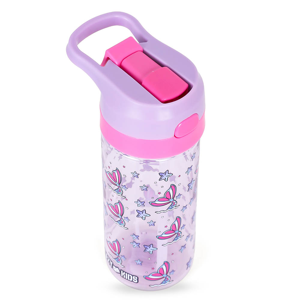Eazy kids - Tritan Water Bottle with Spray Mermaid Pink, 420ml