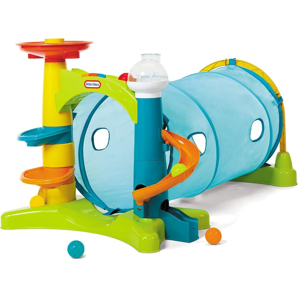 Little Tikes 2-in-1 Activity Tunnel with Ball Drop Game For 1+ Year