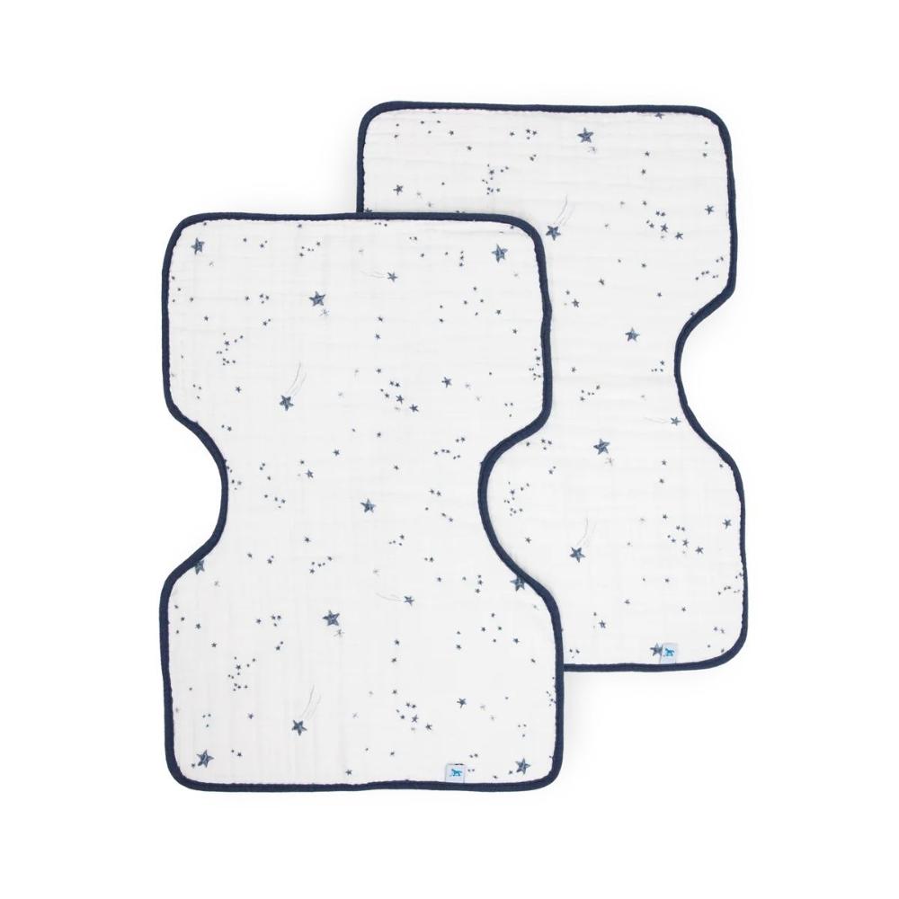 Little Unicorn - Cotton Muslin Burp Cloth 2 Pack - Shooting Stars