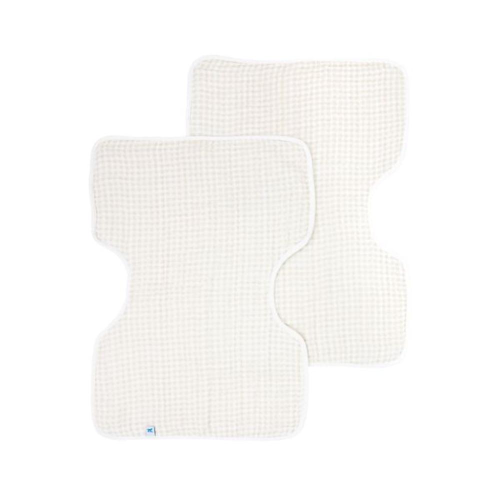 Little Unicorn - Cotton Muslin Burp Cloth 2 Pack - Tan Gingham