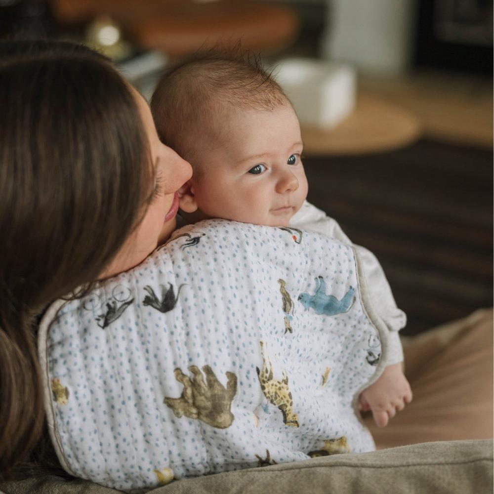 Little Unicorn - Cotton Muslin Burp Cloth - Party Animals