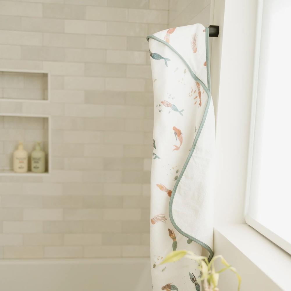 Little Unicorn - Cotton Muslin Hooded Infant Towel - Mermaids