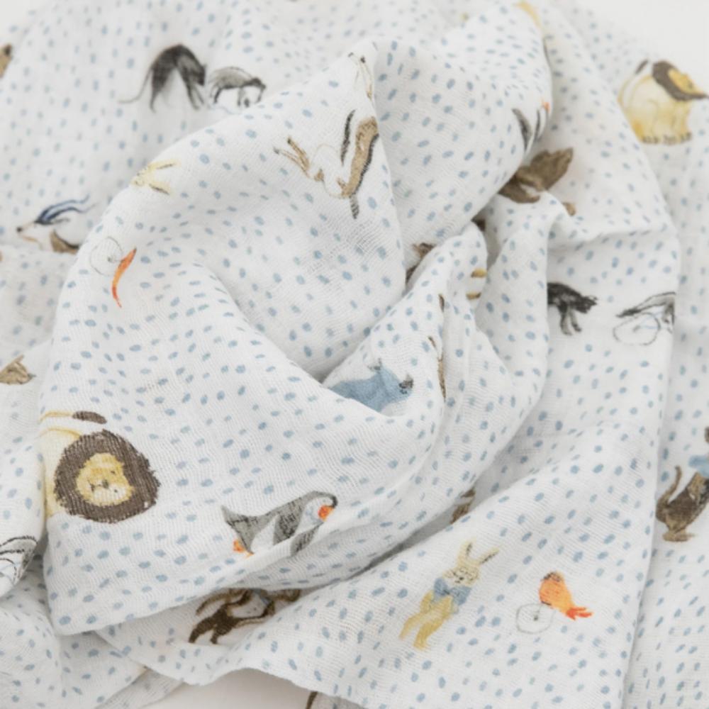 Little Unicorn - Cotton Muslin Swaddle 3 Pack - Party Animals