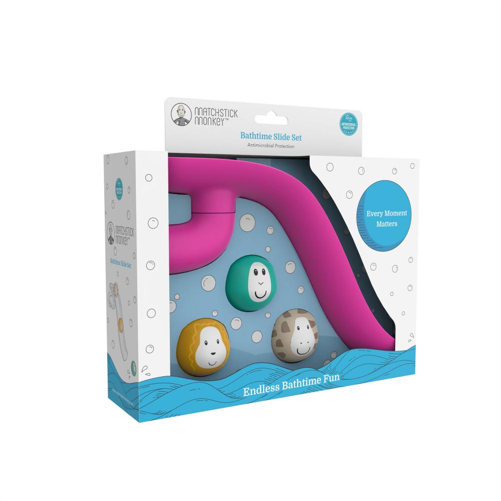 Matchstick Monkey - Bathtime Slide Set - Pink