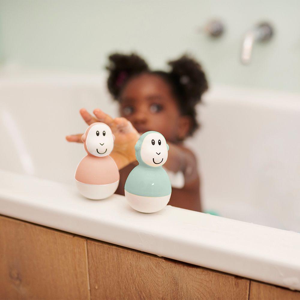 Matchstick Monkey - Bathtime Wobblers - Mint Green & Dusty Pink