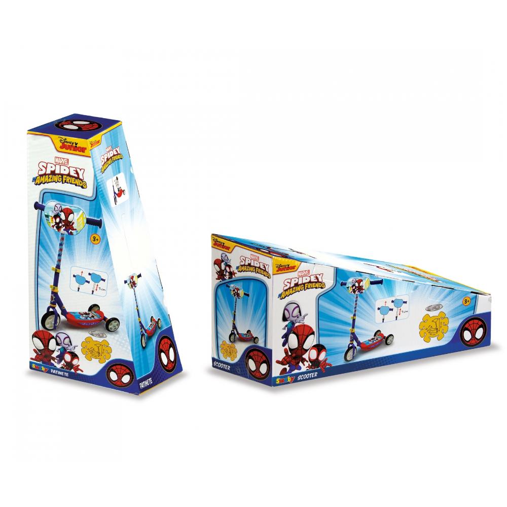 Smoby - Spidey Twist Scooter - 3 Wheels For Kids 3+ Years
