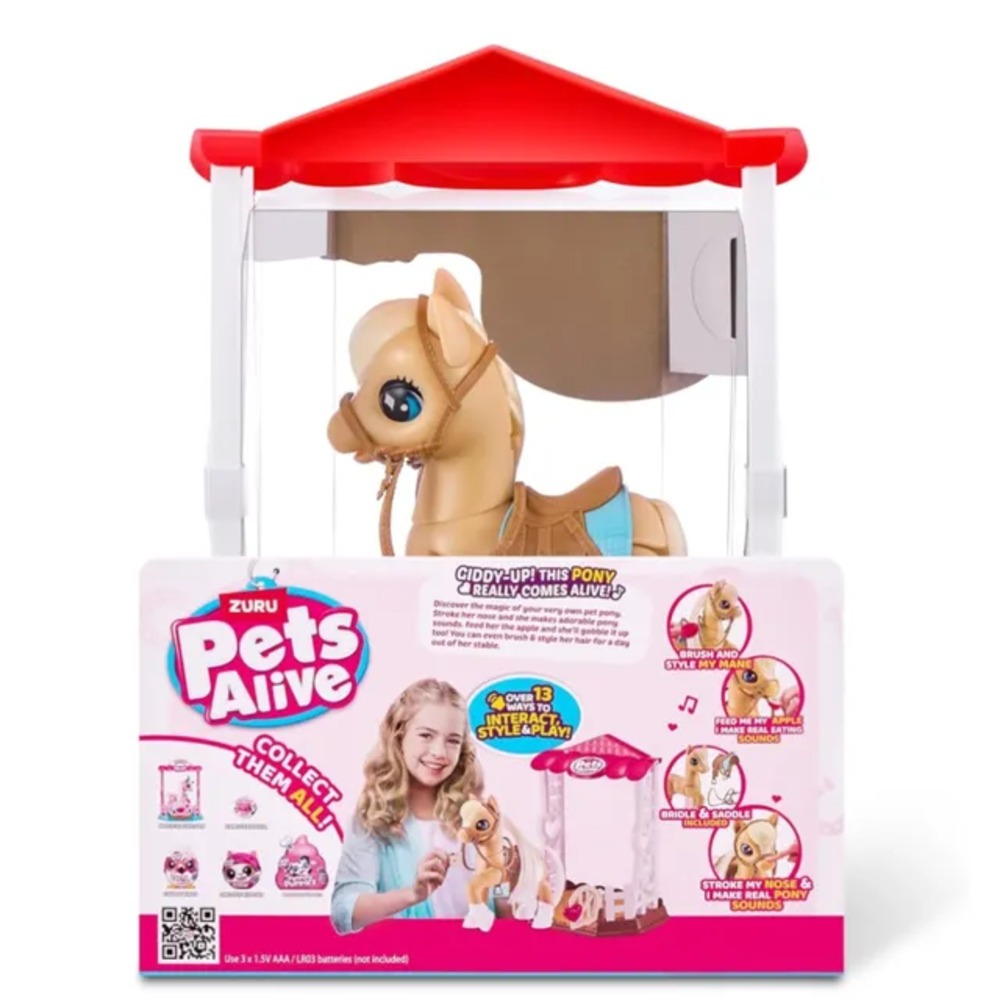 Zuru Pets Alive - "Magical Unicorn & Stable" Interactive Robotic Pony Toy