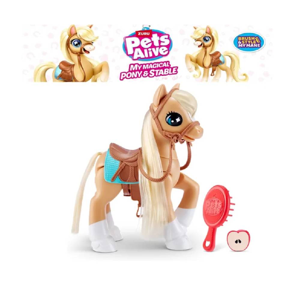 Zuru Pets Alive - "Magical Unicorn & Stable" Interactive Robotic Pony Toy