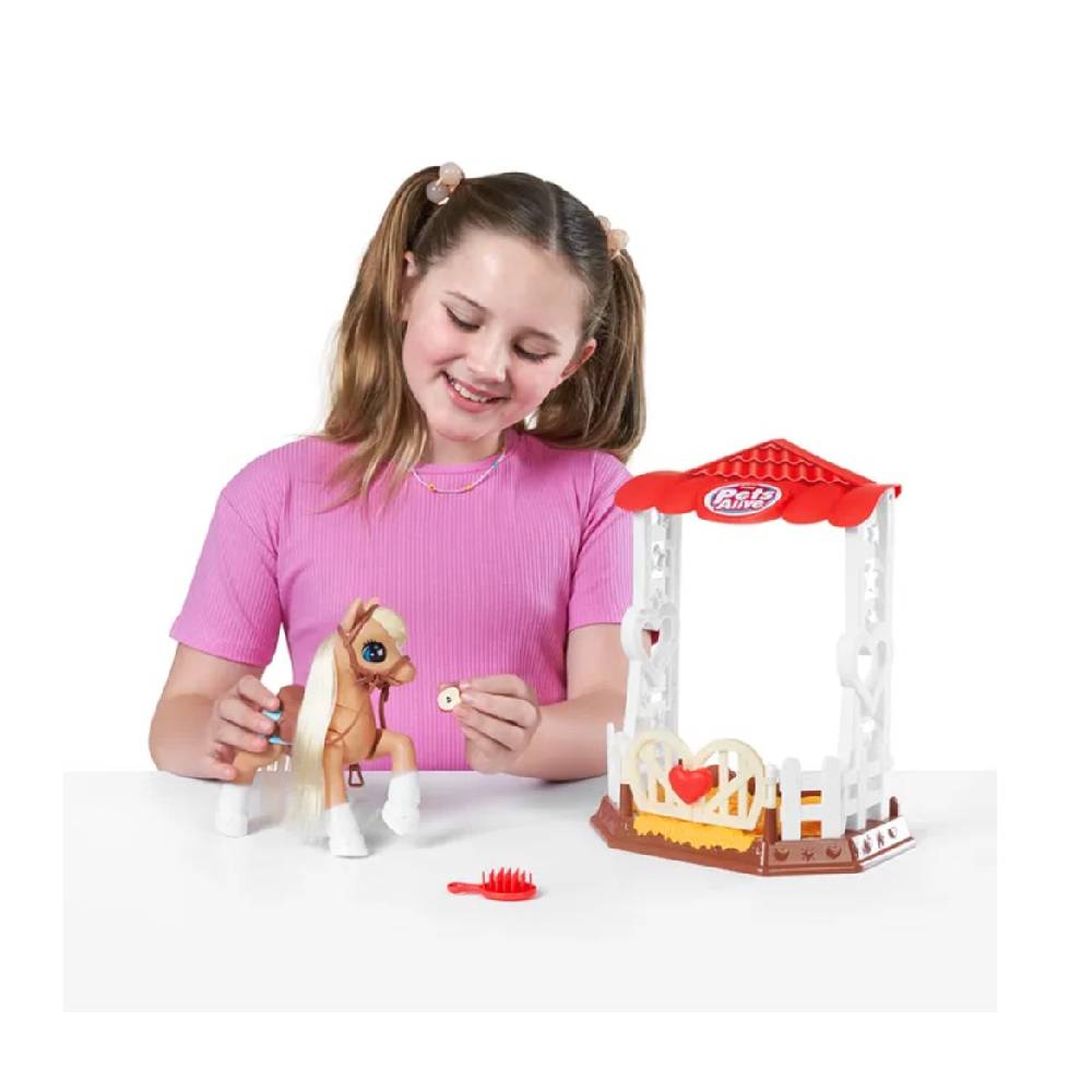 Zuru Pets Alive - "Magical Unicorn & Stable" Interactive Robotic Pony Toy