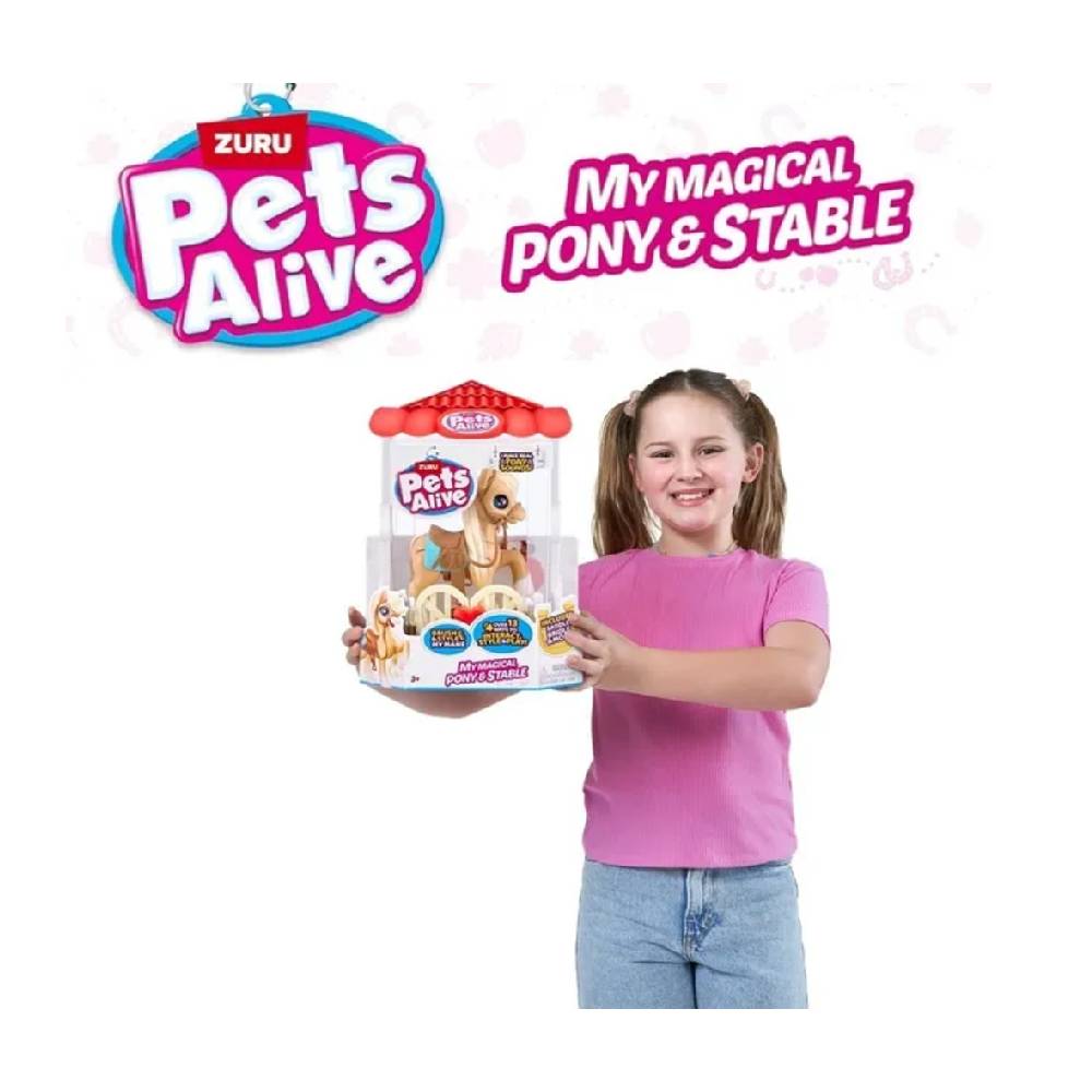 Zuru Pets Alive - "Magical Unicorn & Stable" Interactive Robotic Pony Toy