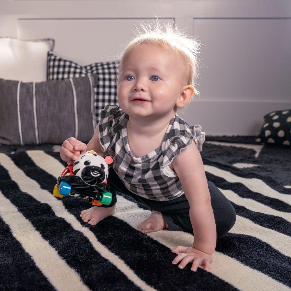 Baby Einstein - Curious Car Zen Oball Toy Car & Rattle - Zen the Zebra