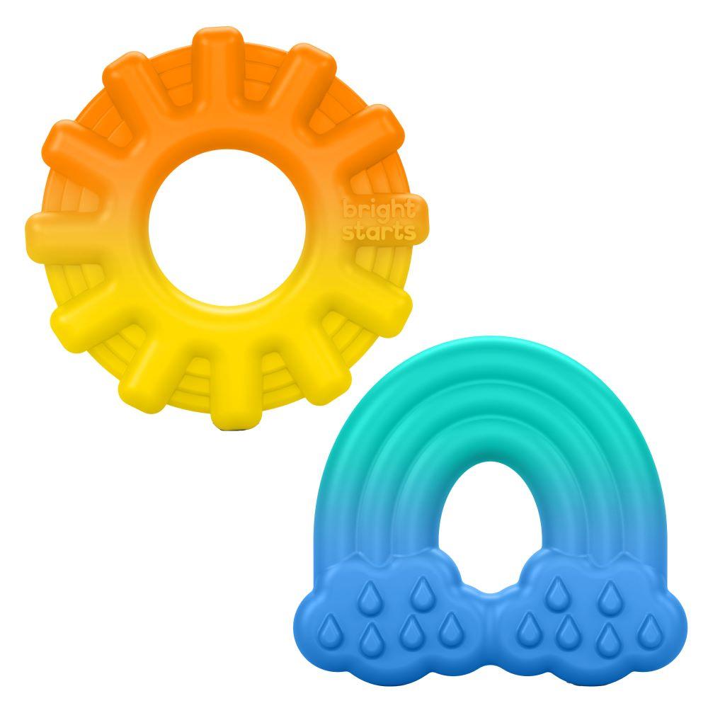 Bright Starts - Chance of Smiles Silicone Teether - Sun and Rainbow (pack of 2)