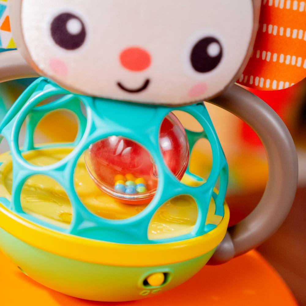 Bright Starts - Grab & Giggle Monkey Light-up Musical Rattle Toy