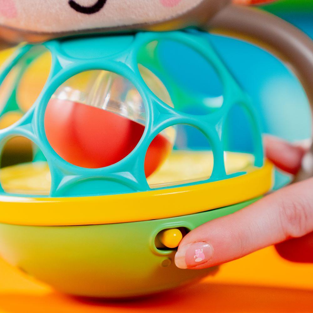 Bright Starts - Grab & Giggle Monkey Light-up Musical Rattle Toy