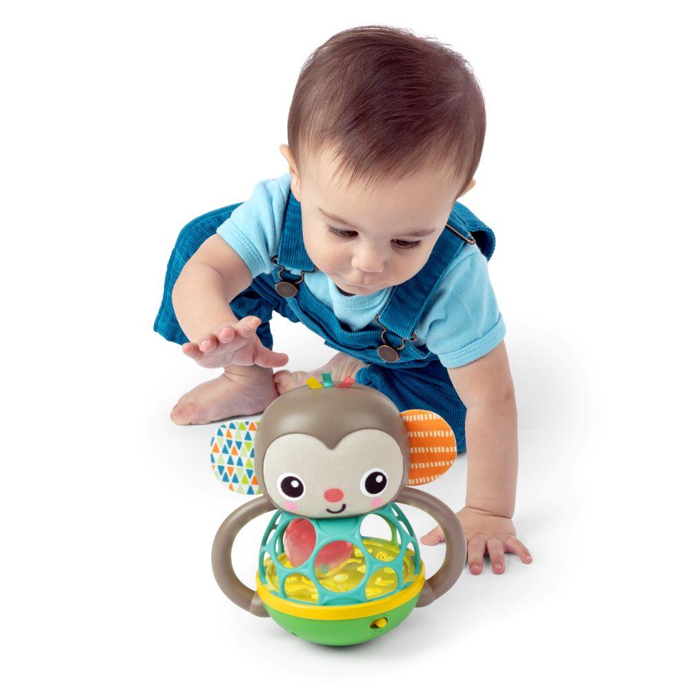 Bright Starts - Grab & Giggle Monkey Light-up Musical Rattle Toy