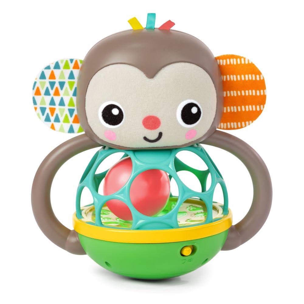 Bright Starts - Grab & Giggle Monkey Light-up Musical Rattle Toy