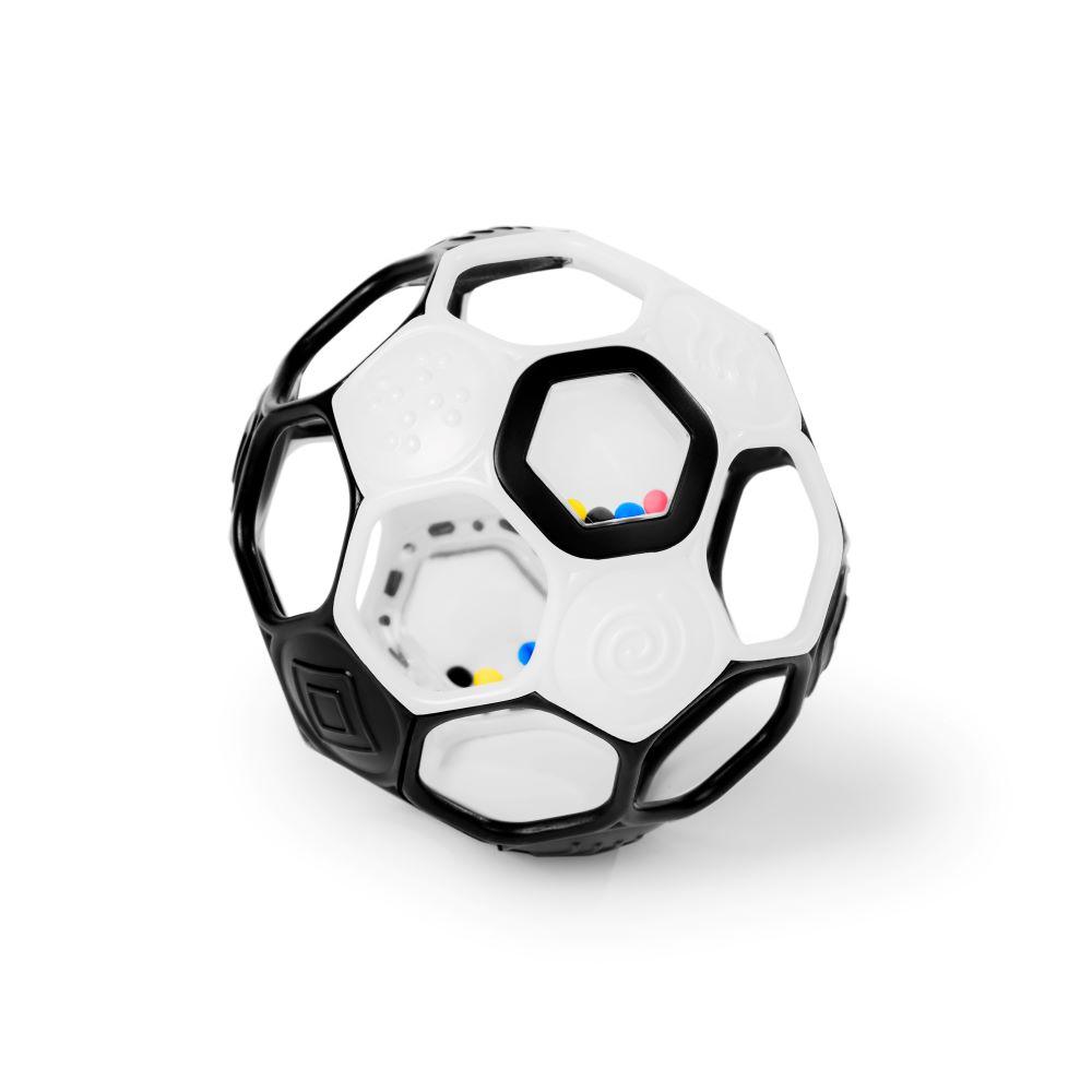Bright Starts - Oball Grippin' Goals Rattle Soccer Ball - Black & White