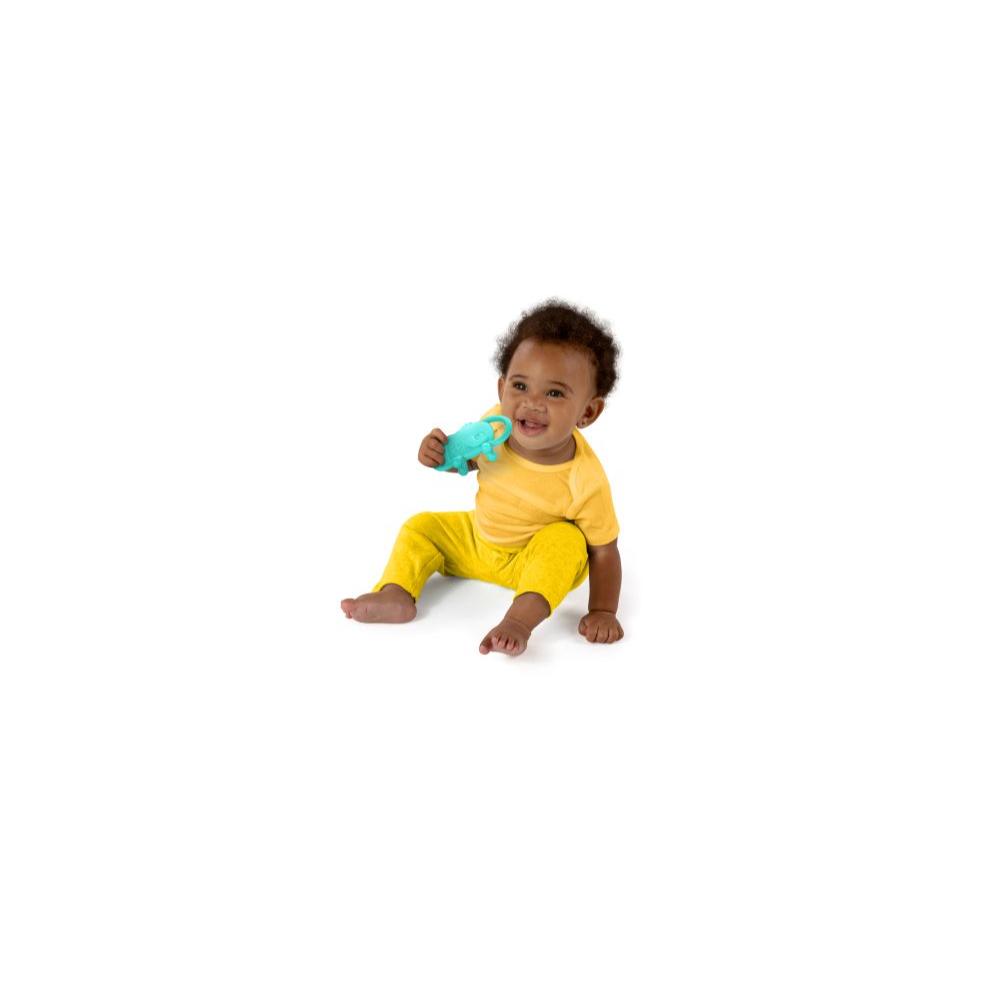 Bright Starts - Tame Your Tusks Silicone Teether With Handles - Blue