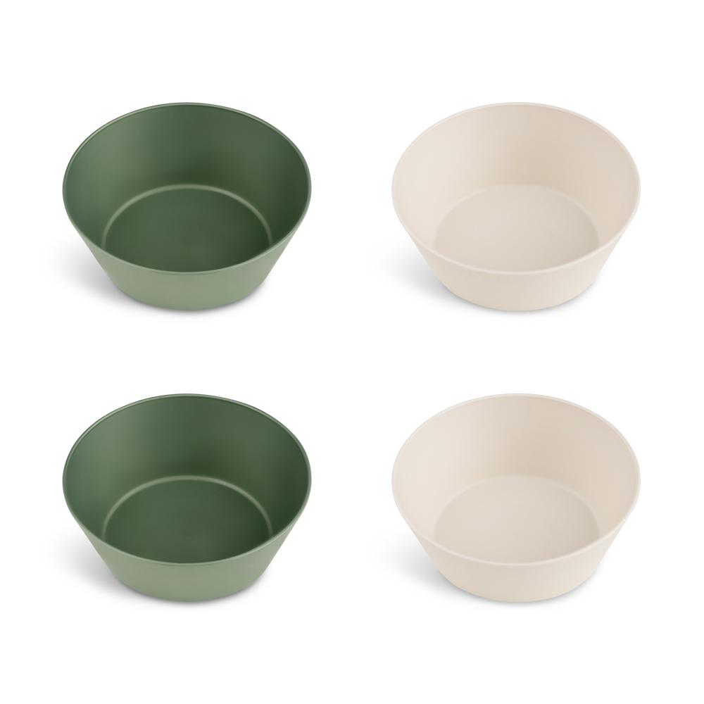 Citron - PLA Bowl Set of 4 - Green/Cream