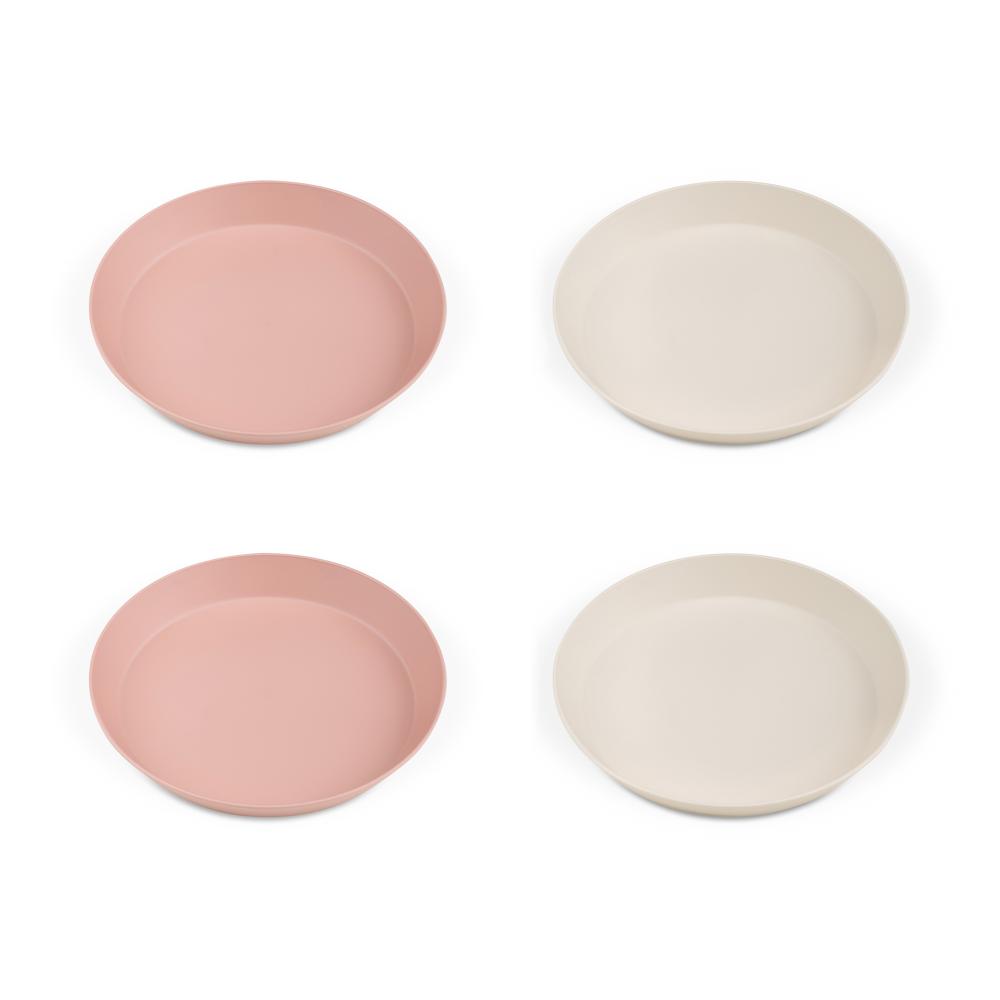 Citron - PLA Plate Set of 4 - Pink/Cream