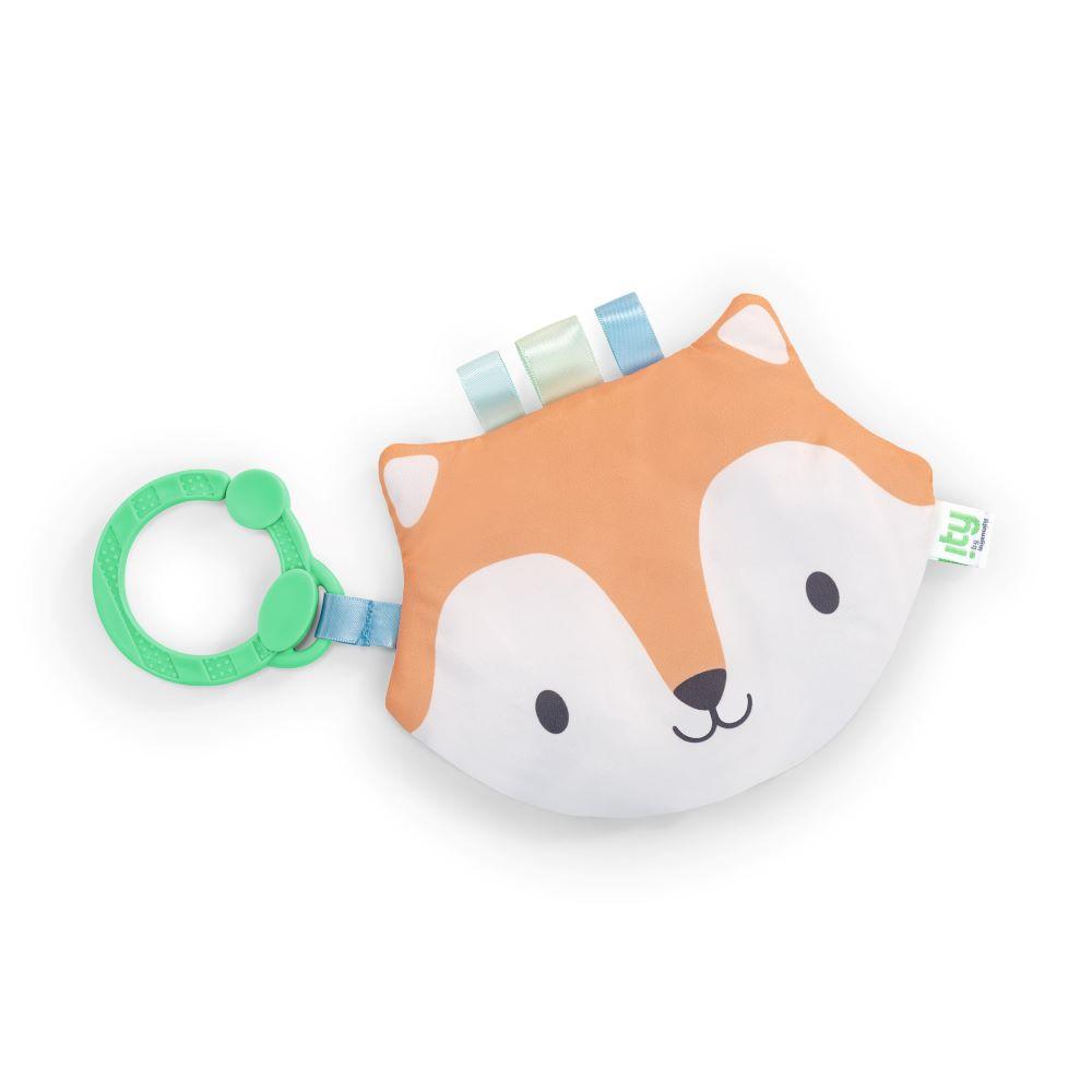 Ingenuity - Crinklet Fox Crinkle Toy Satin Ribbon Tags - Deni