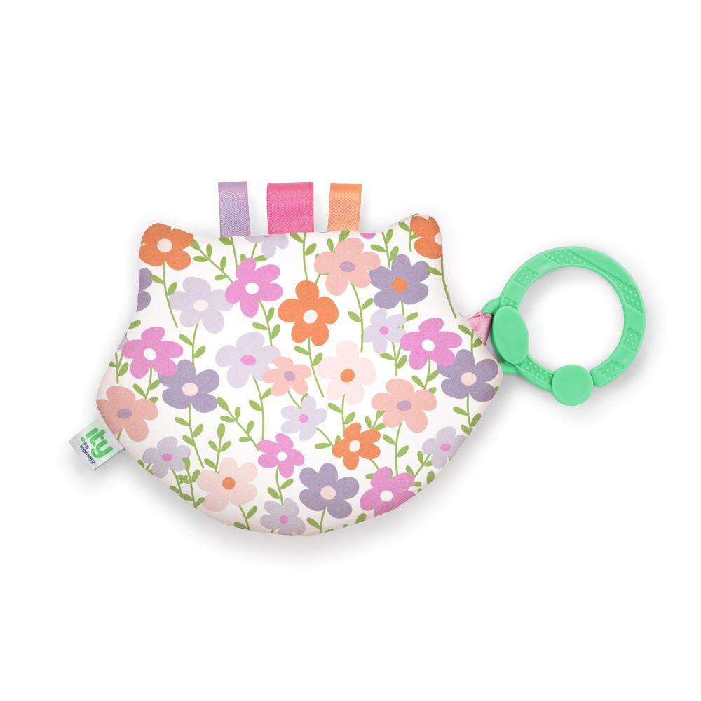 Ingenuity - Crinklet Raccoon Crinkle Toy Satin Ribbon Tags - Deni