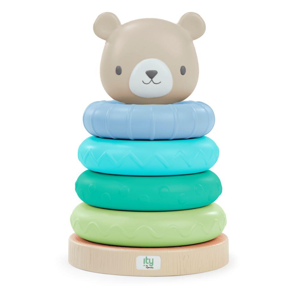 Ingenuity - Cutie Stacks 4 Bpa-free Rings Faux Wood Stand - Nate