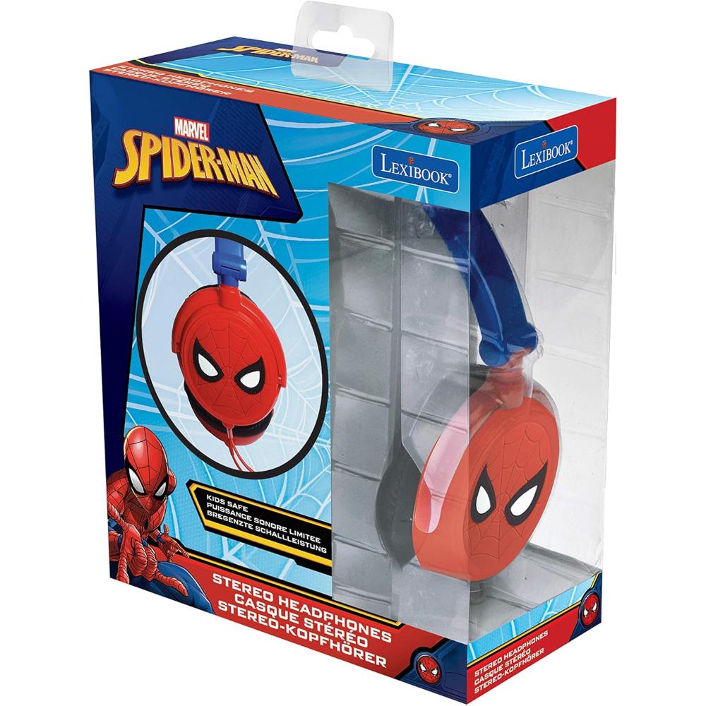 Lexibook - Marvel Spider-Man Peter Parker Stereo Headphone - Red/Blue