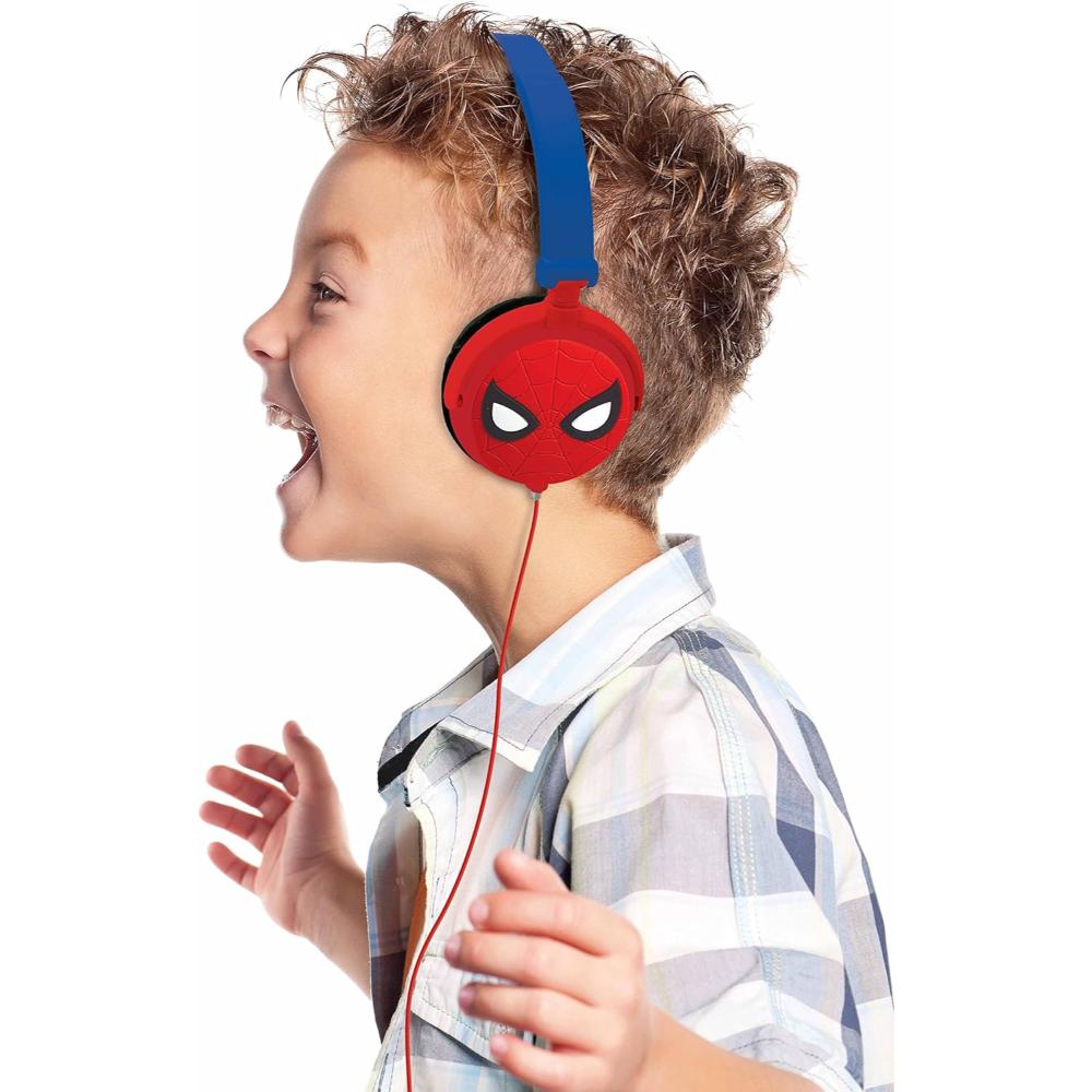 Lexibook - Marvel Spider-Man Peter Parker Stereo Headphone - Red/Blue